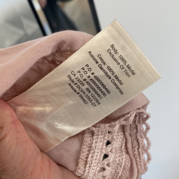 Wilfred off the shoulder crochet top in blush - Picture 9 of 9